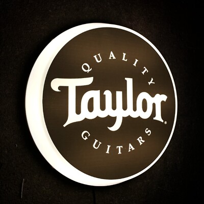 TAYLOR QUALITÄT GITARREN Leuchten LED Wandschild Männerhöhle Musikinstrument AKUSTIK