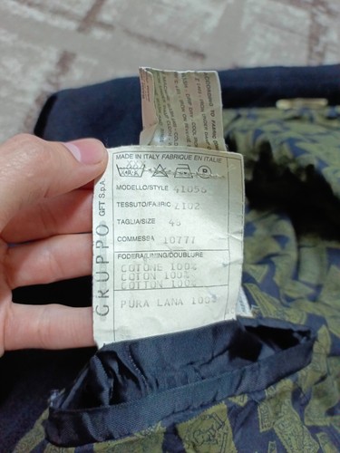 Vintage Valentino Uomo classic all worsted bespoke db pea over coat 54R big size - Picture 6 of 15