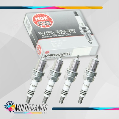 4 New NGK V-Power Spark Plugs ZFR5F-11# 2262