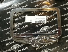 EAGLE HAWK CHROME MOTORCYCLE LICENSE PLATE FRAME HARLEY DAVIDSON HONDA YAMAHA 