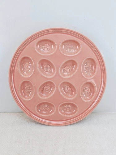 FIESTA 11.1" EGG TRAY PLATE PLATTER peony pink NEW