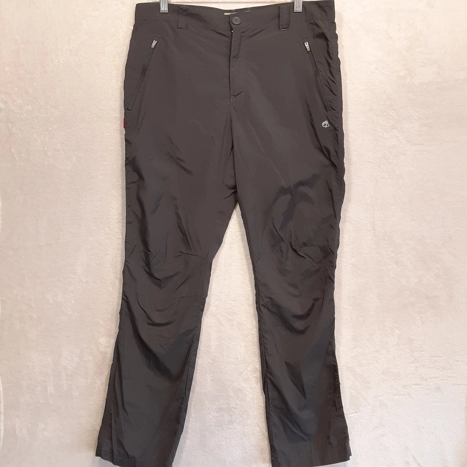 Craghoppers Mens Insect Shield Outdoor Pants Sz.34Rx30/Gray/Hiking/Nat. Geo.
