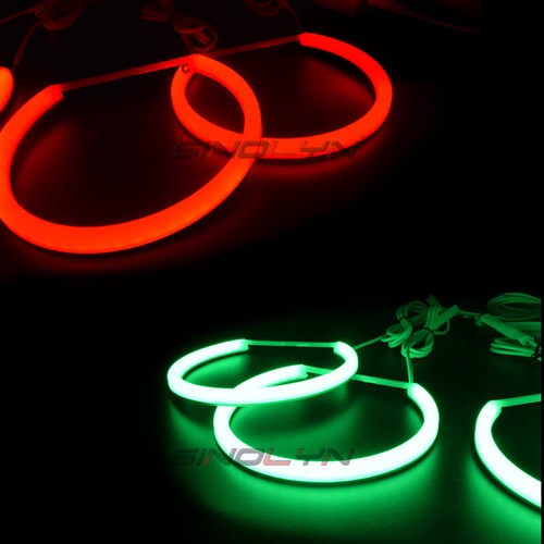RGB LED Cotton Angel Demon Eye Halos For Dodge Challenger Headlight Fog Lights - Picture 10 of 12