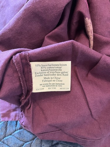 LAURA ASHLEY bestickte Krawatte Rock Größe 12 Leinen Himbeerrosa Blumenmuster - Bild 6 von 6