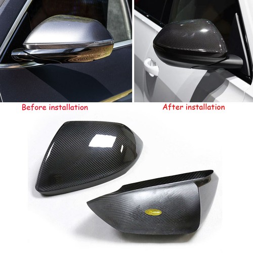 Carbon Fiber Side Mirror Cover Caps W/O Lane For Audi Q8 RSQ8 Lamborghini URUS - Picture 2 of 7