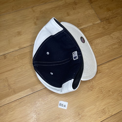 Vintage Y2K New York Yankees 59FIFTY Leather Wool ColorBlock Fitted 7 1/2 Hat - Picture 17 of 17