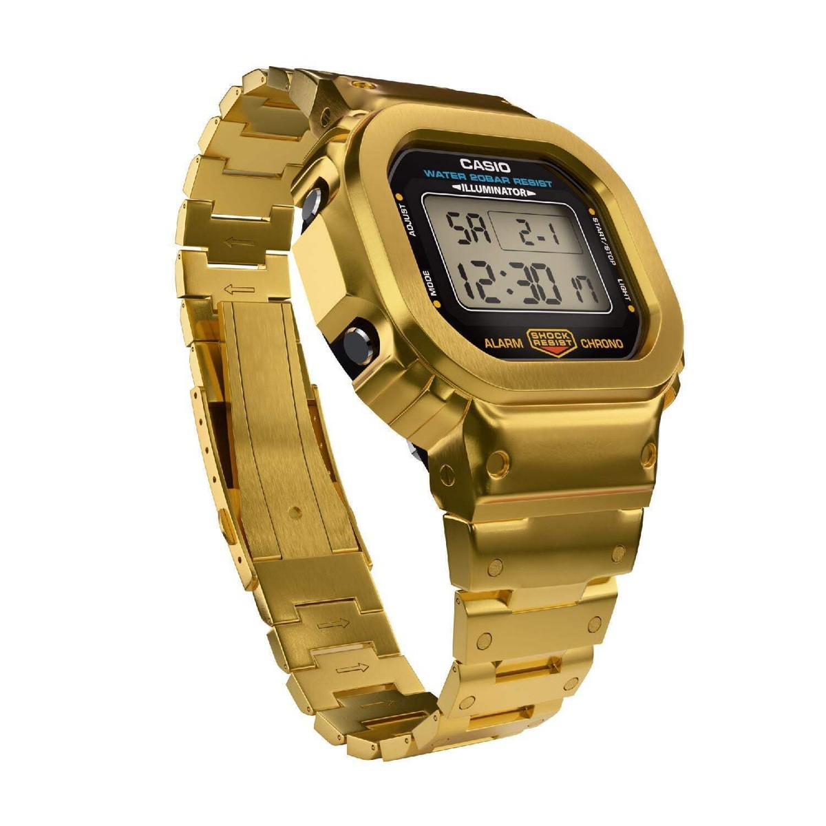 Casio G-Shock DW5600 Mod Gold PVD Steel Bezel Bracelet 5600