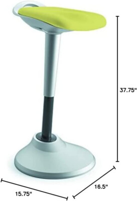 HON Perch Stool, Sit to Stand Backless Stool for Office Desk, Green  (HVLPERCH)