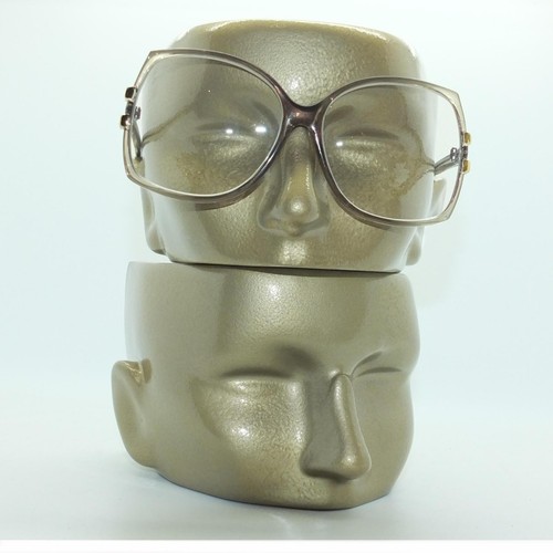 Big Glamour Statement Polished Smoke Gray Frame Reading Glasses +2.50 Strength - Picture 3 of 4