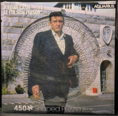 Johnny Cash At Folsom Prison 450 Piece Round Album Art Jigsaw Puzzle New Sealed