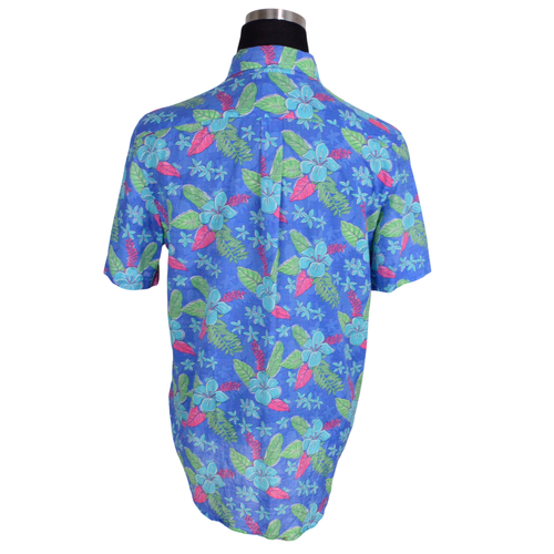 Vineyard Vines Herren klassische Passform Tucker Hemd mittelblau geblümt 100 % Baumwolle - Bild 6 von 7