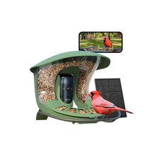 Birdfy 2 Smart Bird Feeder with Camera, Dual-Lens, Solar-Powered, Wireless Bi...