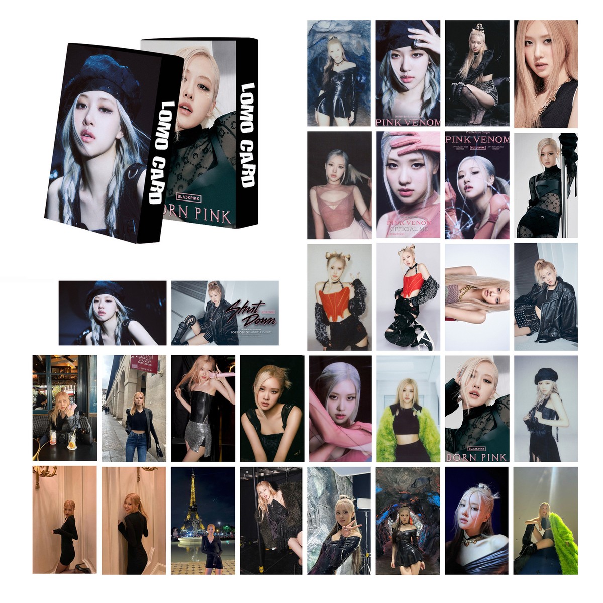 30pcs/sets Kpop BPpink Shut Down jennie jisoo lisa rose Card 30pcs/sets Kpop BPpink Shut Down jennie jisoo lisa rose Card