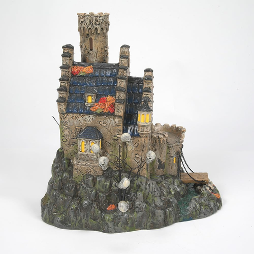 Snow Village Halloween Castle Calvaria Lit Building, 10.28 Inch, Multicolor - Picture 6 of 8