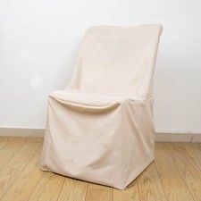 25 Beige LIFETIME FOLDING CHAIR COVERS Wedding Banquet Decorations