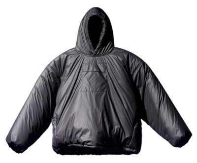 NEW Size L- Yeezy Gap Balenciaga Padded Anorak Hoodie Black