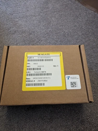 ST18000NM000J Seagate 18TB Exos X18 512e 256MB 3.5" SATA Enterprise Hard Drive