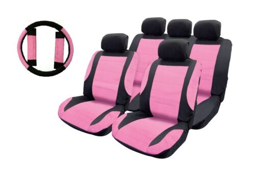Pink Leather Look Car Seat Covers for Land Rover Freelander All Years - Picture 1 of 3
