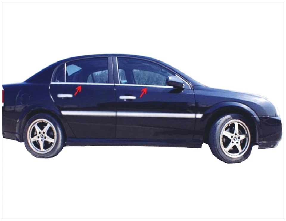 Chrome Windows Lower Trim 4pcs S.STEEL Vauxhall Opel VECTRA C HB-SALOON 2002-UP - Image 2 of 4