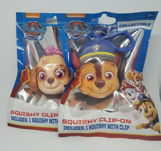 Paw Patrol Squishy Clip On Nickelodeon Collectible Set Chase and Skye eBay