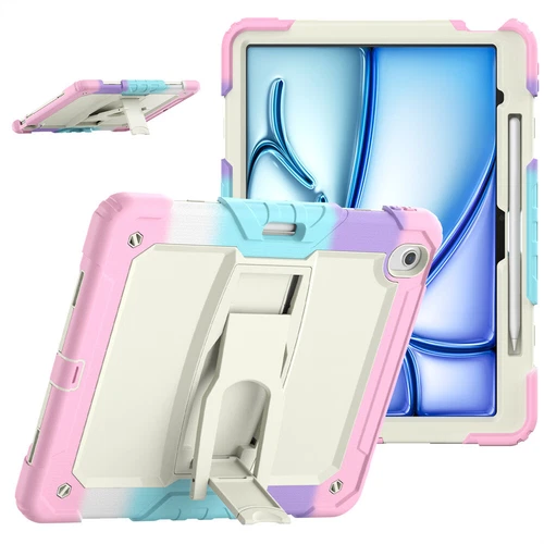 For iPad Pro 13/Air 13 11 inch Heavy Duty Full Body Case Stand Cover with Strap - Picture 14 of 30