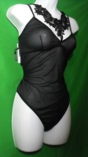 NEW HANKY PANKY 218504 AFTER MIDNIGHT ROXIE MESH G-STRING BODYSUIT S