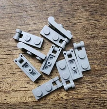 LEGO Light Bluish Gray Plate, Modified 1 x 2 with Bar Handle on End QTY 10. 