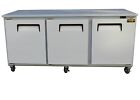 Brand New Cooltech 3-Door Worktop Refrigerator Low Boy Cooler 84"