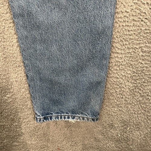Pantalones de mezclilla Carhartt para hombre 38x34 azules relajados desgastados ropa de trabajo grunge tareas de granero - Imagen 11 de 13