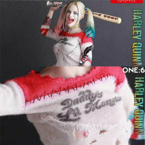 1/6 Suicide Squad Harley Quinn Scale Real Clothes Figure Model Toy Statue 12in - Picture 1 of 9