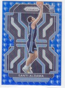 2021-22 Prizm SANTI ALDAMA RC NBA 75th BLUE DIAMOND SP MEMPHIS GRIZZLIES