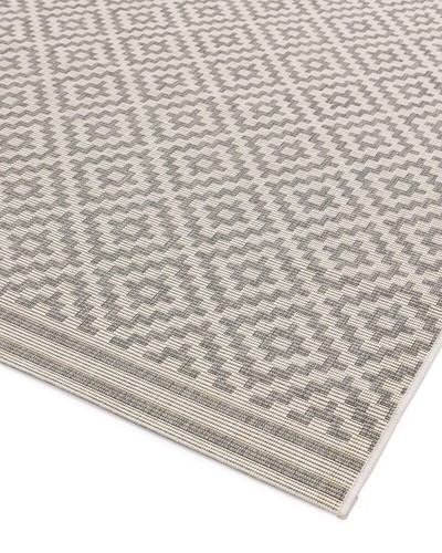 OUTDOOR PATIO RUG DIAMOND MONO PAT11 GREY GARDEN OUTDOOR 120X170 160X230 - Picture 4 of 4