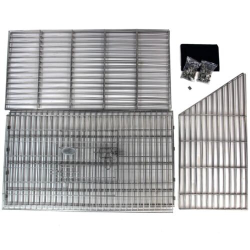 XXL Metal Run Rabbit Guinea Pig Chicken Duck Pet Ferret Dog Enclosure Roof Hutch - Picture 5 of 10