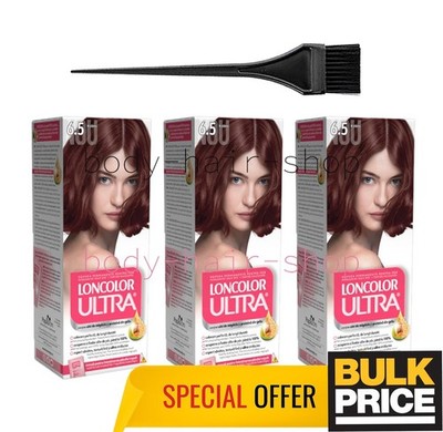 Loncolor Ultra 6.5 Ruby Haarfarbe Creme Rich Elegant Red Pigment & Shine 3er ...
