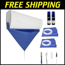 Ultimate Mini Split Cleaning Solution - 2 Cleaners, 4 Brushes Waterproof Bags