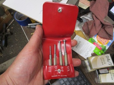 Very Nice Used Starrett S831E Small Hole Gage Set With Case 1/8'' To 1/4'' USA