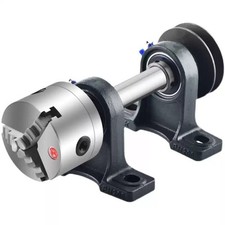 Small Lathe Spindle with Flange, Three-Jaw and Four-Jaw Chucks, Tailstock