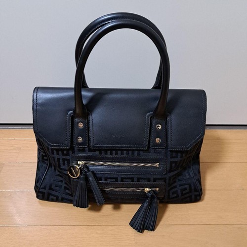 GIVENCHY Hand Bag Tote Purse 4G Canvas Black Authentic - 第 7/24 張圖片