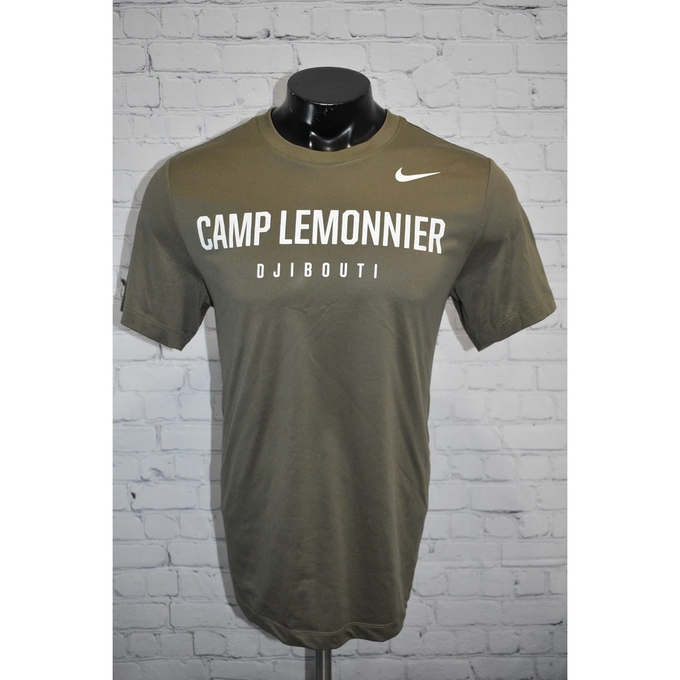 Camisa de Gimnasio Nike Para Hombre Talla Grande Campamento Lemonnier Djibouti África Rendimiento Verde Foto 4 de 4