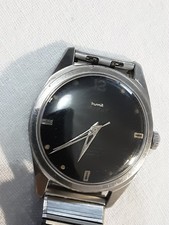 Vintage "hmt" Pilot Mechanical Watch; Working; black Dial Indian Icon! 