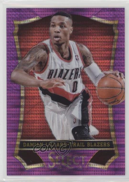 2013-14 Panini Select Purple Prizm 17/99 Damian Lillard #62 s6i