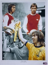 Charlie George signed 16x12 Arsenal large photo COA RACC Trusted Seller ACGCert
