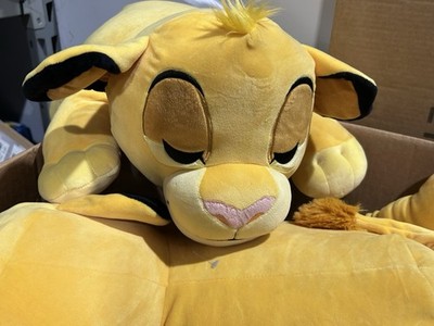 Disney Parks Simba Sleeping Cuddleez Plush The Lion King Large 26'' Stuffed NEW