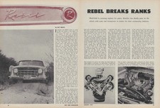 1957 American Motors Rambler Rebel 327 V8 Vintage Road Test Magazine Article Ad