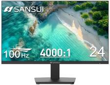 SANSUI Monitor 24 inch 100Hz Computer Monitor  FHD 1080P PC Monitor  HDMI  FreeSync