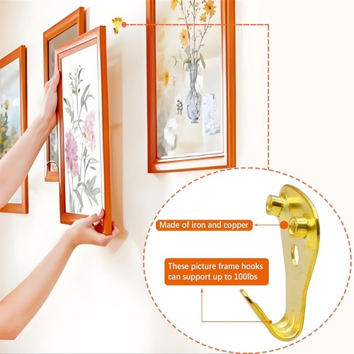 103 PCS Picture Hangers Hooks, Professional Heavy Duty Picture Hanging Hooks,... - Picture 6 of 7