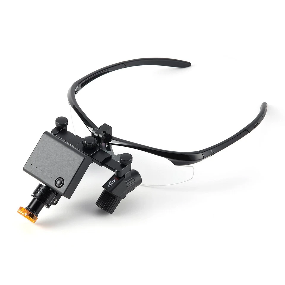 Lupa binoculares 3,0X Dental Medical Ergo + Luz de cabeza quirúrgica LED de 5 W Foto 4 de 4