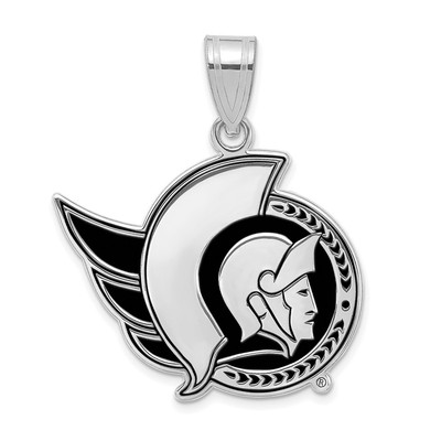 Sterling Silber NHL LogoArt Ottawa Senators großer emaillierter Anhänger