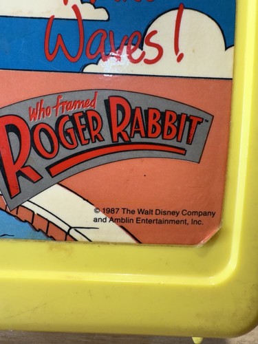 Porta pranzo Don't Make Waves marca thermos vintage che incorniciava Roger Rabbit 1987 - Foto 3 di 14