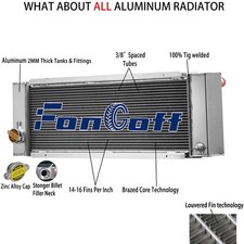 Aluminum 4 Row Radiator For Bobcat Skid Steer 645 743 743B 743DS 6648820,6630186